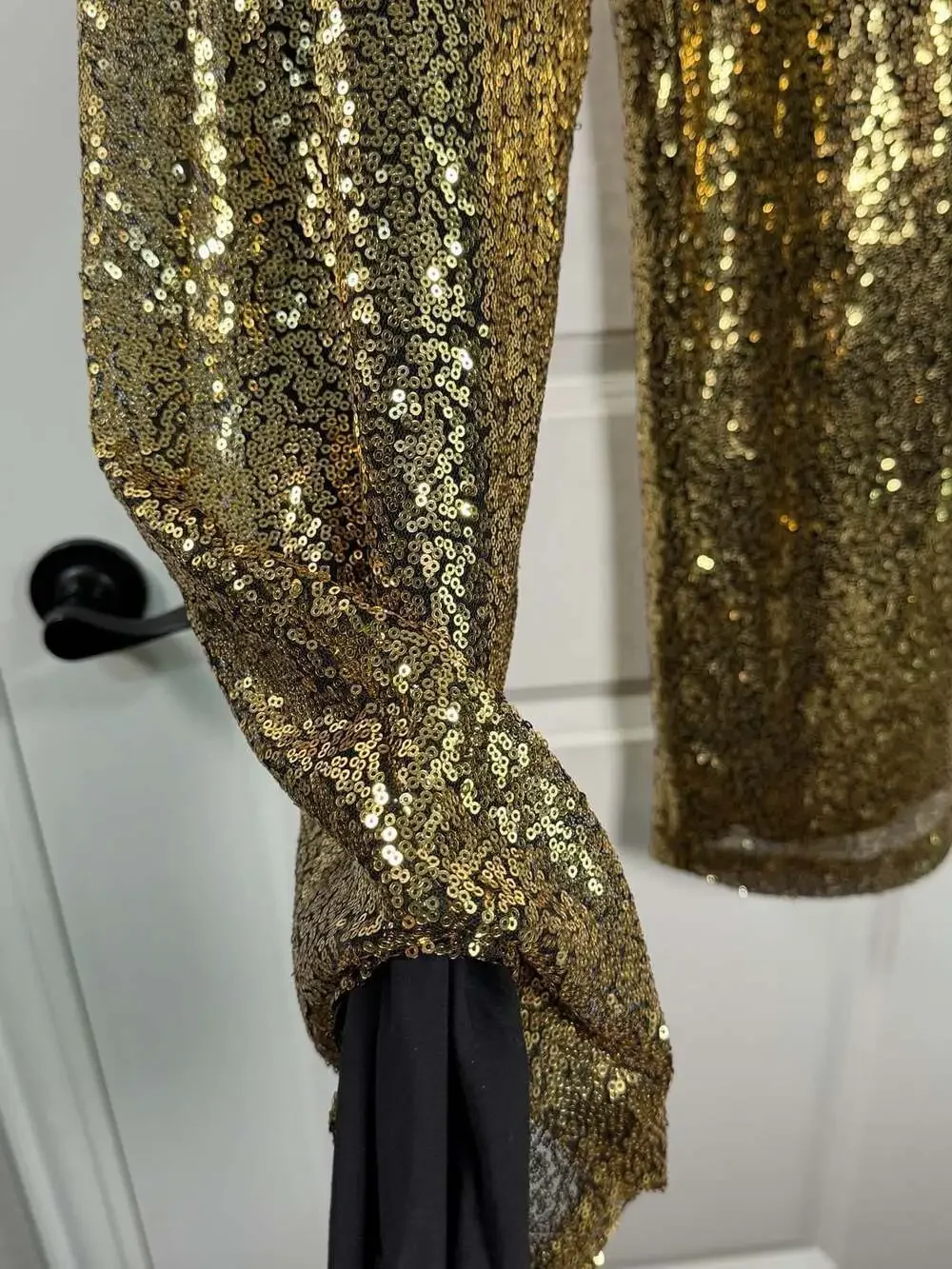 Sundays by WeAreSundays Kyran Gold Sequin Wide Leg Pants Size S